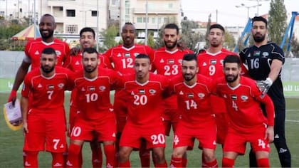 El seleccionado de Palestina, que en su último partido fue local en Kuwait