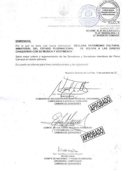 El Senado de Bolivia declaró “patrimonio cultural” de ese país a la chacarera, el gato, el escondido, sus bailes y vestimentas