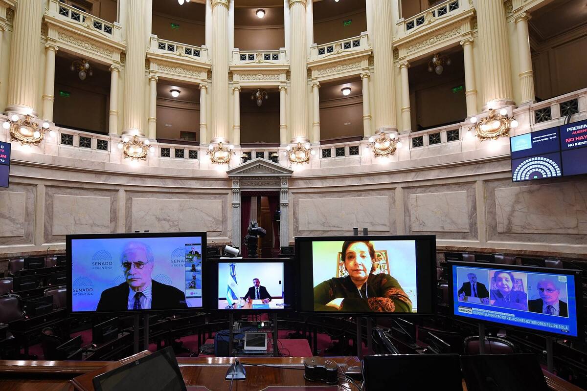 El Senado probó una reunión remota con esta semana con un informe de Solá