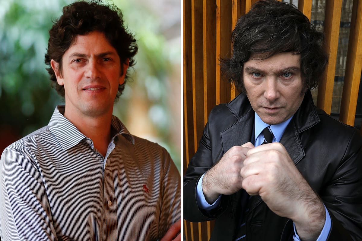 El senador Martín Lousteau y el candidato a diputado Javier Milei