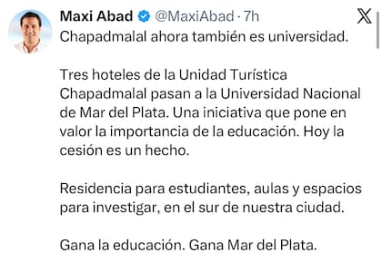 El senador radical Abad también destacó la medida