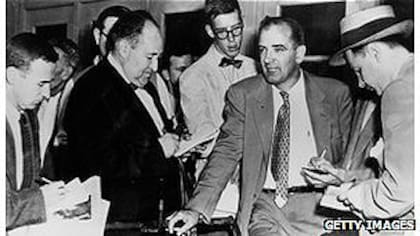 El senador republicano Joseph McCarthy fue uno de los grandes abanderados de la lucha contra el comunismo en EE.UU..