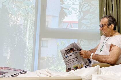 El senador y dos veces gobernador de Santa Fe, Carlos Reutemann, en una de las últimas fotos que difundió su familia