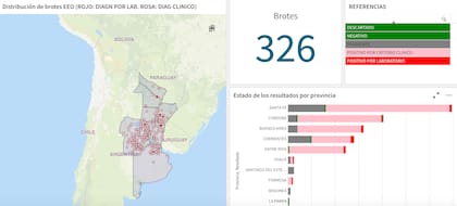 El Senasa habilitó un tablero dinámico para saber al intante la cantidad de animales afectados