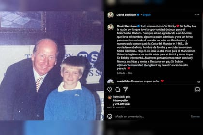 El sentido mensaje de David Beckham por el fallecimiento de Bobby Charlton (Foto Instagram @davidbeckham)