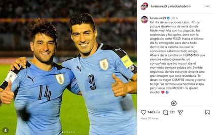 El sentido mensaje de despedida de Luis Suárez para Nico Lodeiro