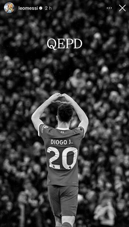 El sentido mensaje de Lionel Messi por la muerte de Diogo Jota