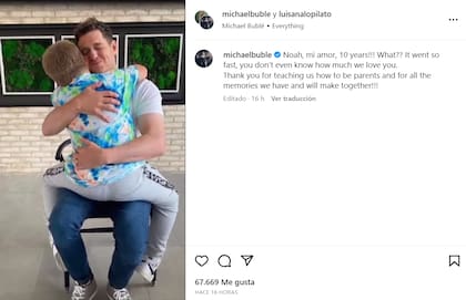 El sentido mensaje de Michael Bublé en el cumpleaños 10 de su hijo mayor