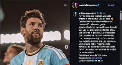 El sentido posteo de Antonela Roccuzzo en Instagram