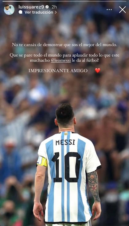 El sentido posteo de Suárez a Messi tras el partido contra Croacia (Foto: Instagram @luissuarez9)