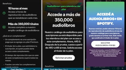 El servicio de audiolibros de Spotify ya está disponible en Argentina
