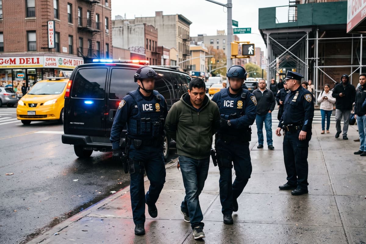 El Servicio de Control de Inmigración y Aduanas (ICE, por sus siglas en inglés) arrestó a 2000 personas en Nueva York durante una redada
