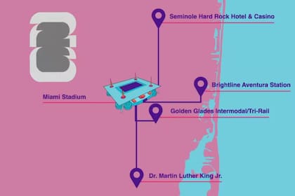 El servicio de transporte gratuito de ida y vuelta está confirmado en cuatro centros de transporte y en el estadio