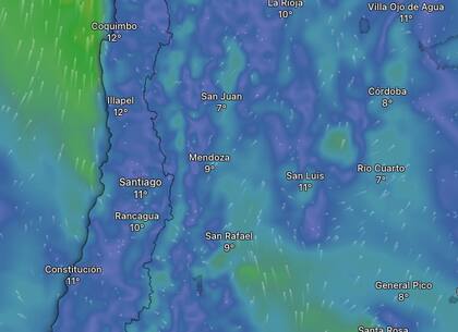 El Servicio Meteorológico advirtió que se esperan fuertes vientos en Mendoza y San Juan