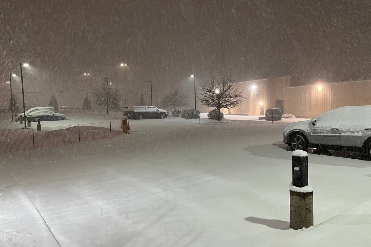 El Servicio Meteorológico de Buffalo publicó esta imagen sobre el inicio de la tormenta de nieve, una advertencia para permanecer en casa