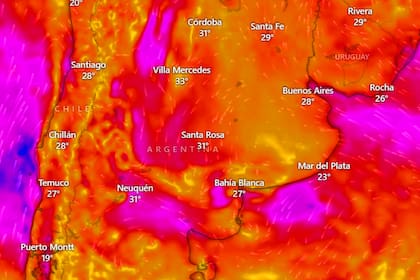 El Servicio Meteorológico Nacional advirtió el ingreso de una masa de aire cálido