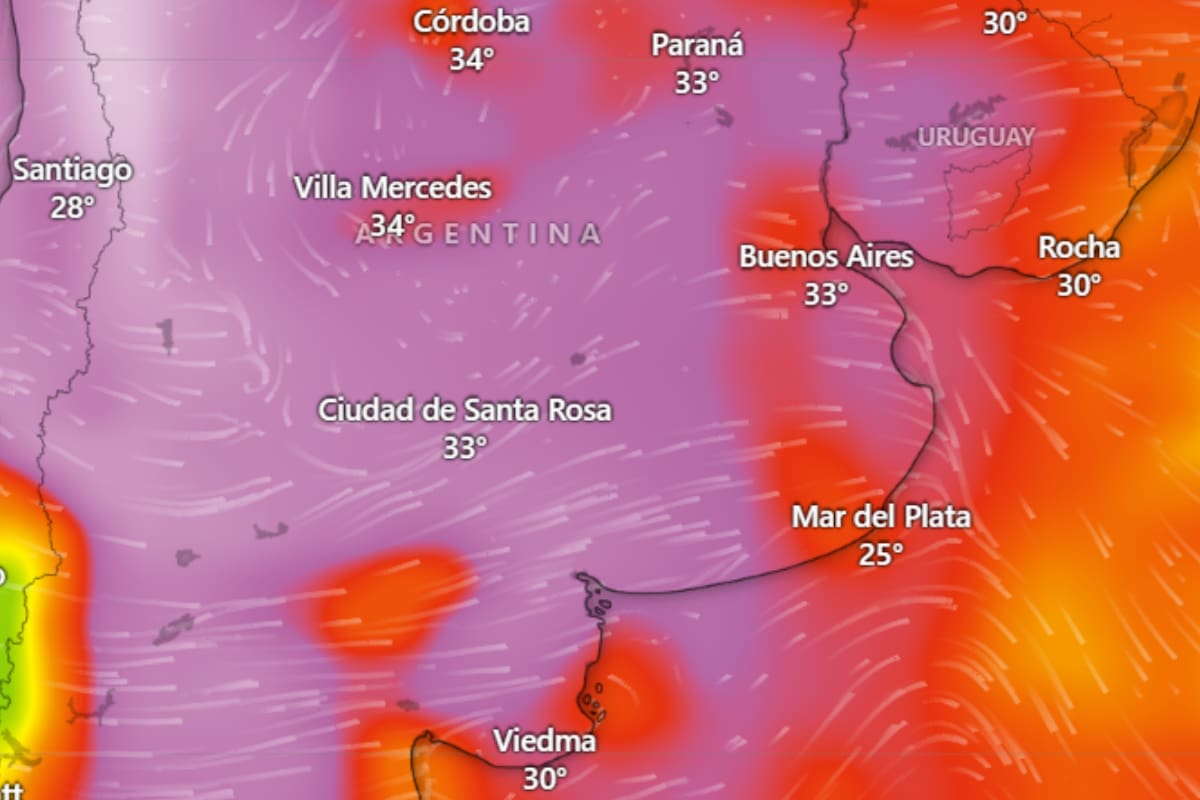 El Servicio Meteorológico Nacional advirtió la llegada de la masa de calor y dio recomendaciones