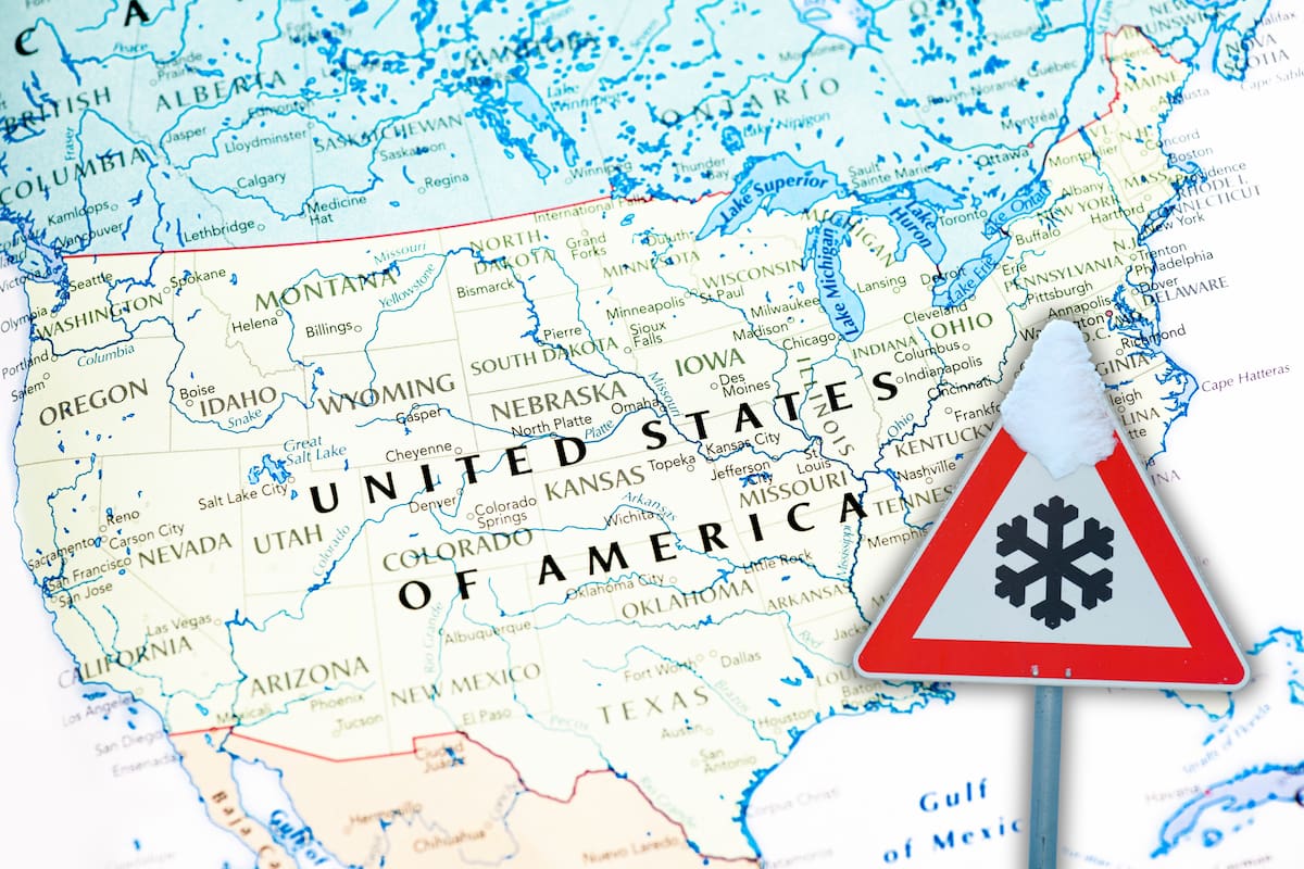 El Servicio Meteorológico Nacional advirtió que una masa de aire extremadamente fría avanza desde las Planicies del Norte hacia el Medio Oeste