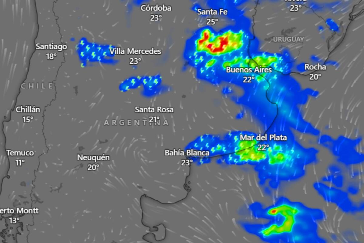 El Servicio Meteorológico Nacional anticipó una jornada pasada por agua en Buenos Aires