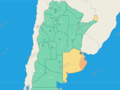 El Servicio Meteorológico Nacional anunció alertas para las diferentes zonas de la provincia de Buenos Aires