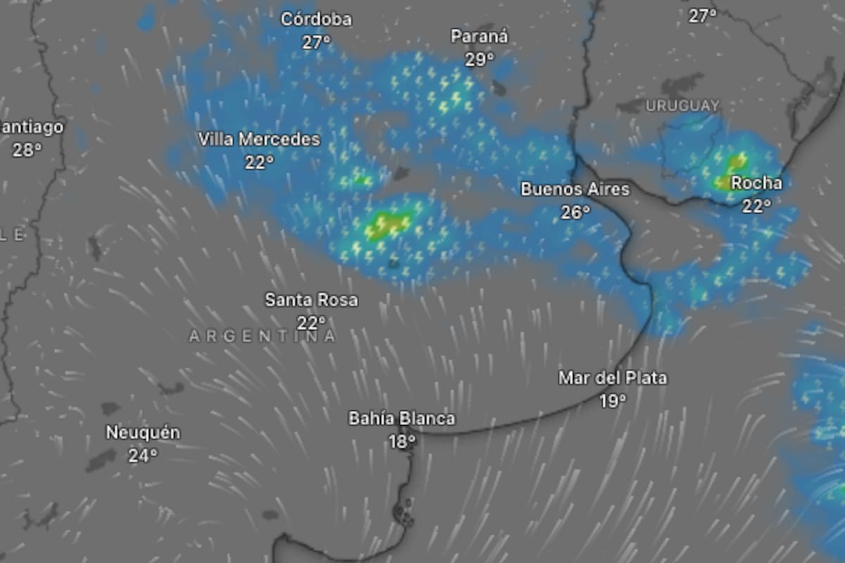 El Servicio Meteorológico Nacional anunció la llegada de lluvias y descenso térmico.