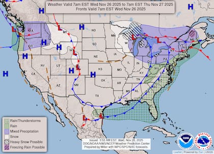 El Servicio Meteorológico Nacional (NWS) indicó que la franja del Snow Belt, especialmente a lo largo de la costa sur del Lago Superior y el sector Arrowhead, recibirá un volumen de nieve superior a un pie (0,30 metros)