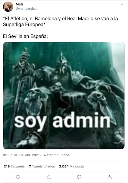 El Sevilla es uno de los clubes españoles que no formará parte de la Superliga