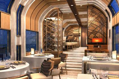 El Shiki Shima, un tren flamante con capacidad máxima para 34 pasajeros.