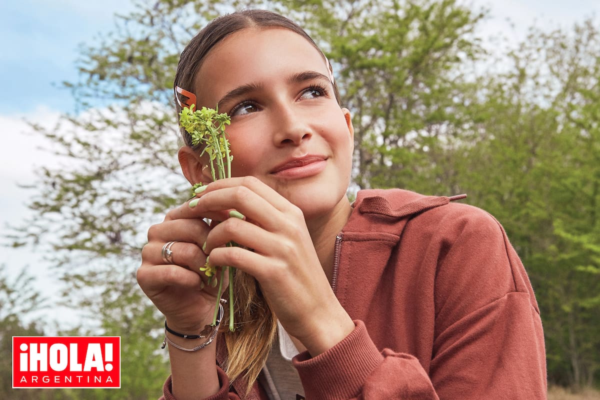 El shooting fue en el parque de su casa en Cañuelas y la acompañaron su mamá y su hermana mayor, Mia.