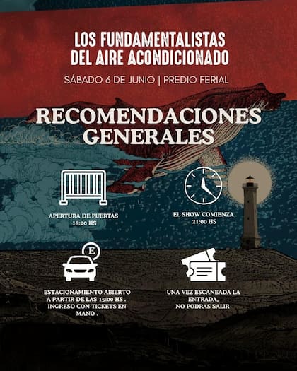 El show anunciado por Los Fundamentalistas del Aire Acondicionado sigue en pie