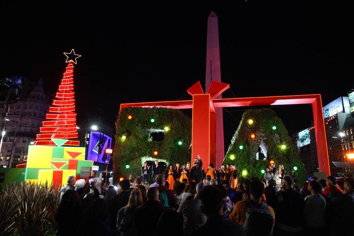 El show musical en el Obelisco