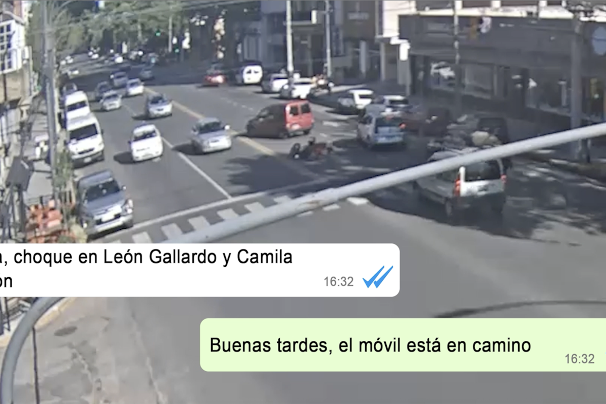 El siniestro fue captado por cámaras de seguridad