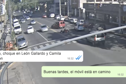 El siniestro fue captado por cámaras de seguridad