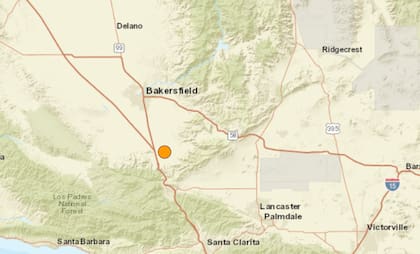 El sismo más fuerte de este domingo, tuvo su epicentro al norte de Los Ángeles.