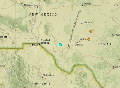El sismo más fuerte de las últimas horas en territorio continental de Estados Unidos ocurrió cerca de la localidad de Toyah, en Texas