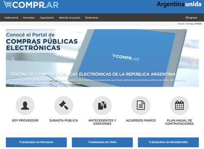 El Sistema Electrónico de Contrataciones, COMPR.AR
