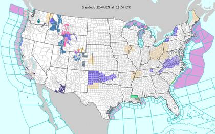 El sistema que se alejará hacia el Atlántico dejará ráfagas intensas y cortas de nieve —conocidas como snow squalls— sobre el interior del Noreste estadounidense