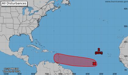 El sistema tiene un 80% de probabilidad de convertirse en tormenta tropical