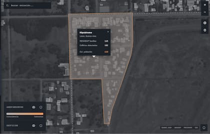 El sistema usa IA para analizar la presencia de edificios detectados en las fotos satelitales y los compara con los anotados en el Registro Nacional de Barrios Populares