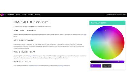 El sitio Color Names