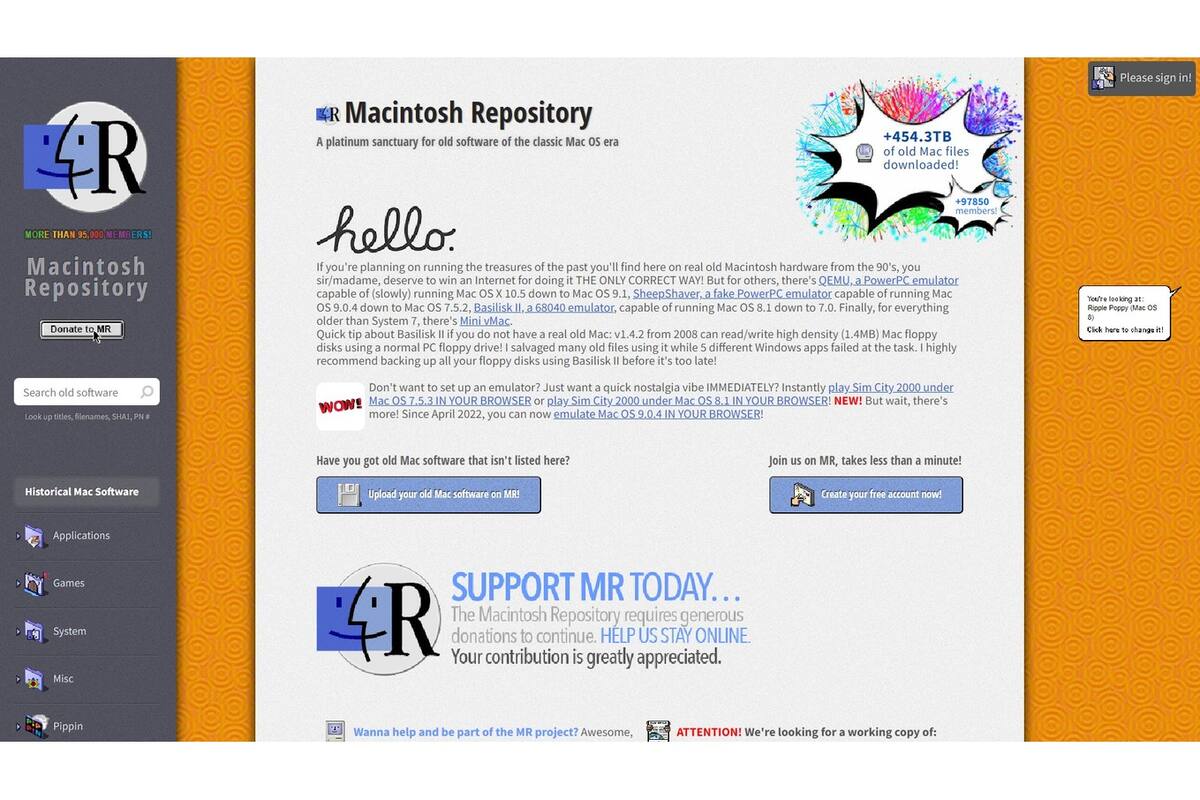 El sitio de Macintosh Repository