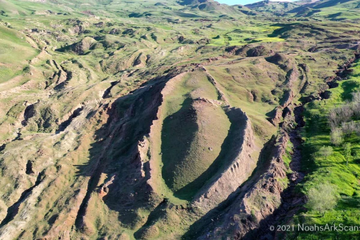 El sitio del arca de Noé de Durupinar, en las montañas de Ararat, en el este de Turquía (Foto: noahsarkscans)