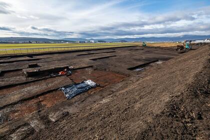 El sitio se encuentra en los terrenos de un aeropuerto, en la comuna francesa de Aulnat (Denis Gliksman/Inrap)