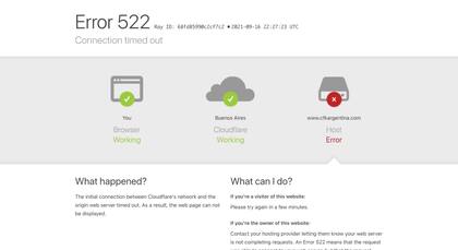 El sitio web de Cristina Kirchner, colapsado