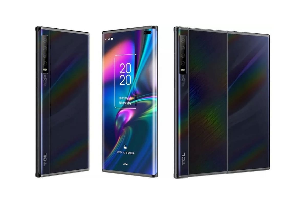 El smartphone de TCL se puede extender gracias al uso del panel flexible OLED que permite ampliar el tamaño del equipo para transformarse en una tableta