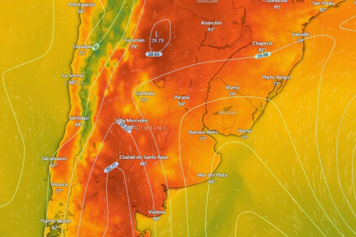 El SMN advirtió por las altas temperaturas en 12 provincias para este 6 de enero de 2025