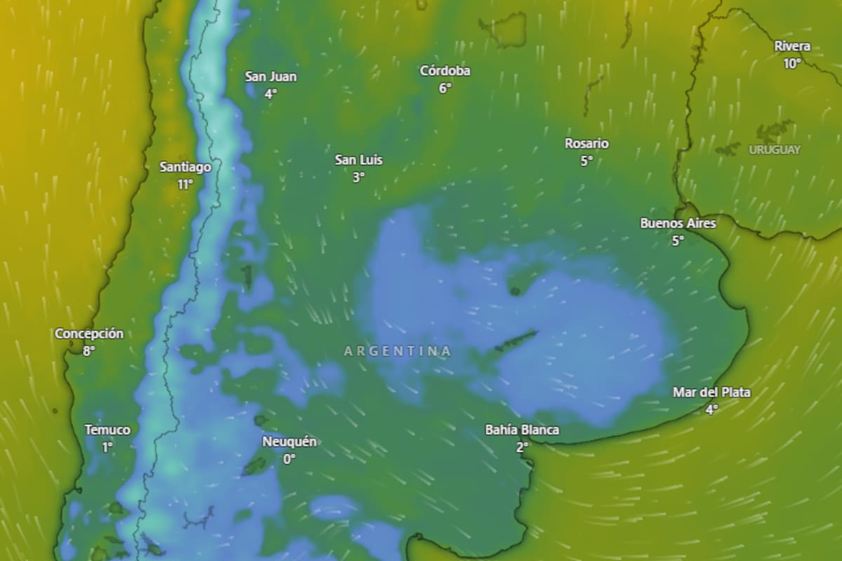 El SMN advirtió por las bajas temperaturas que se esperan este domingo