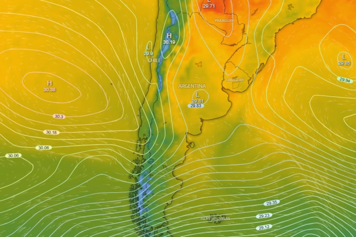 El SMN comunicó que existen alertas naranjas y amarillas por vientos y tormentas para el norte y sur del país, este jueves 19 de diciembre