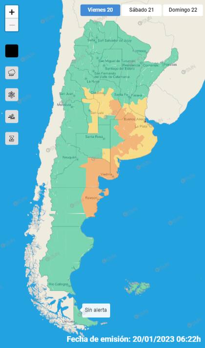 El SMN emitió alerta por tormentas