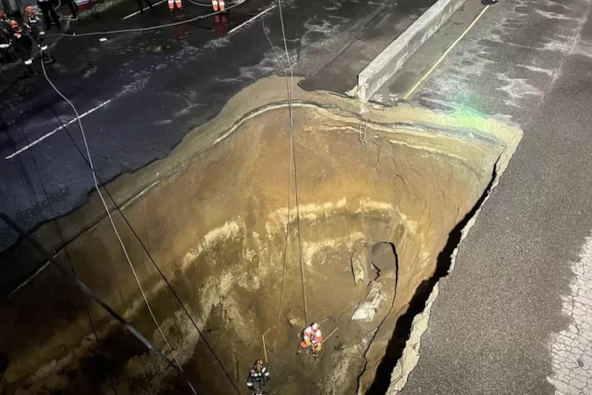 El socavón apareció el pasado 24 de septiembre